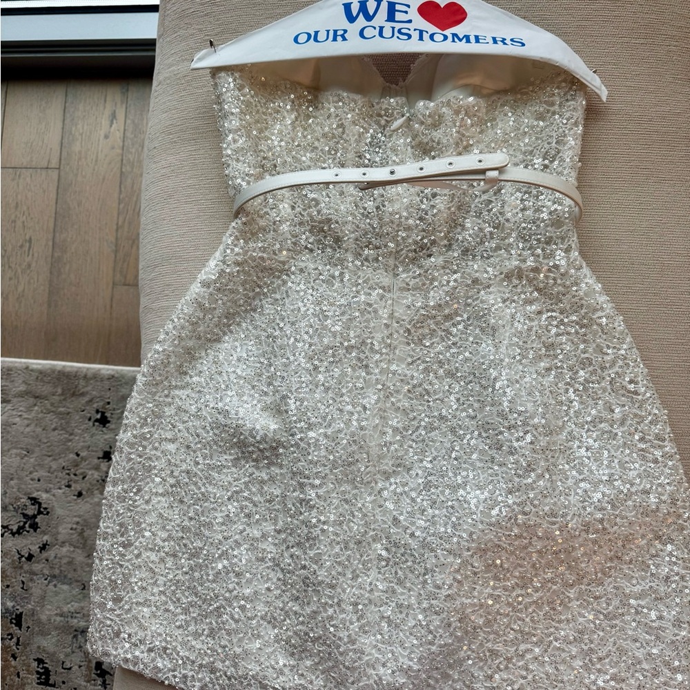 NADINE MERABI White Mini Dress